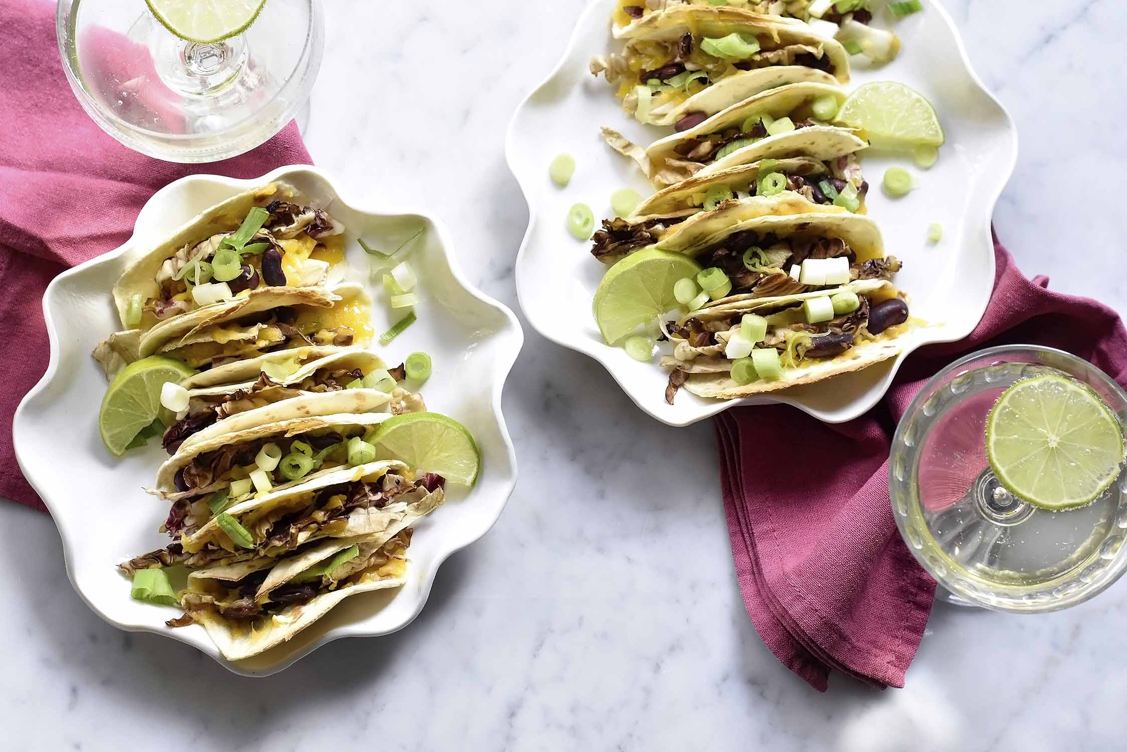 My bite size veggie tacos for two