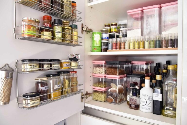 How to turn a kitchen cupboard into a pantry