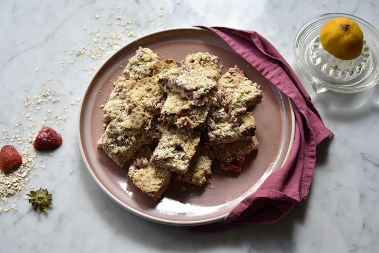 My strawberry and oats breakfast squares